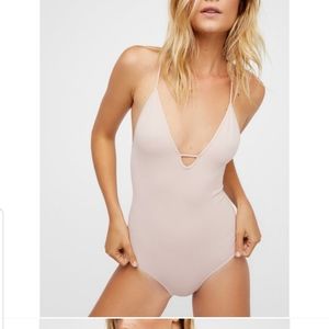 NWT Free People (Intimately Free People) Move Along Bodysuit Pink Size M…
